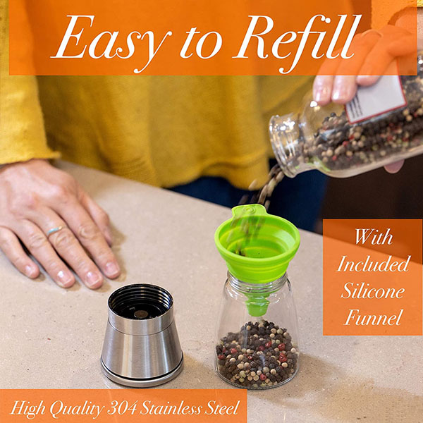Stainless Steel Salt and Pepper Grinders