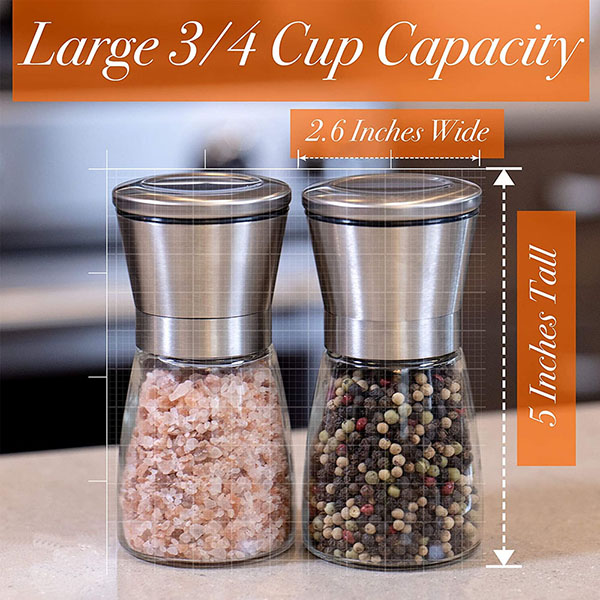 Stainless Steel Salt and Pepper Grinders