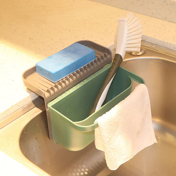 Sink caddy with sunction