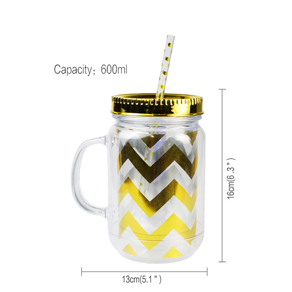 500ml Plastic Mason Jars