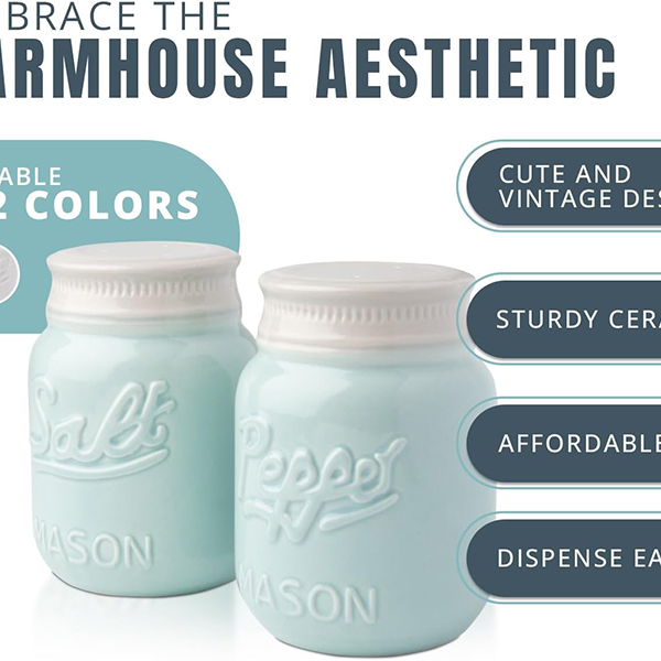 Mason Jar Salt & Pepper Shakers