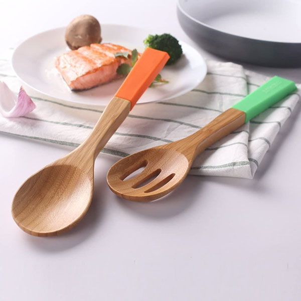 13-Inch Bamboo Wood Nonstick Cooking Utensils