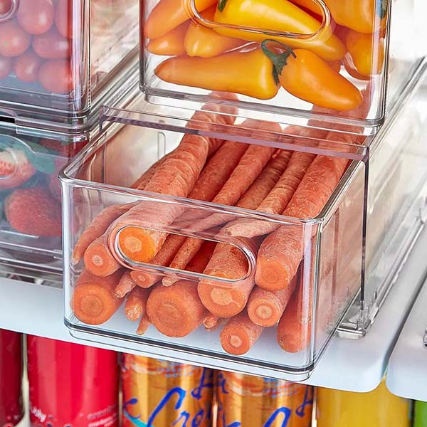 PET Fridge Storage Bins with handle