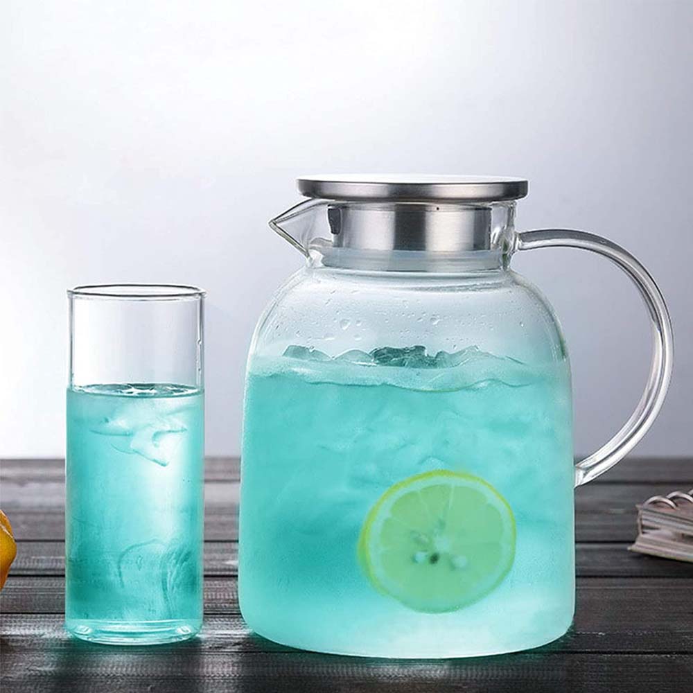 2 Liter 68 Ounces Glass Pitcher with lid