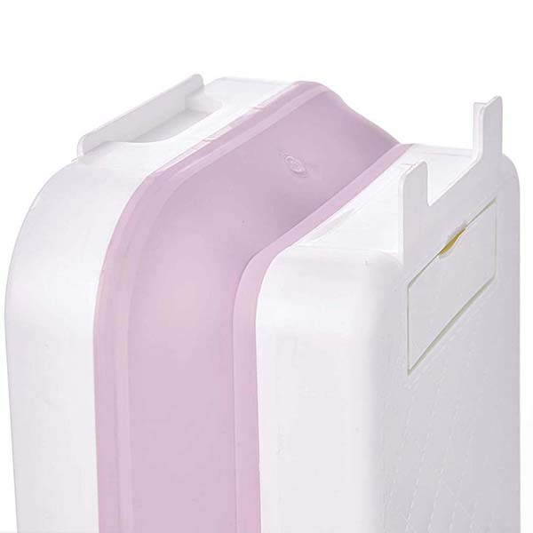 Beverage container folds garbage can