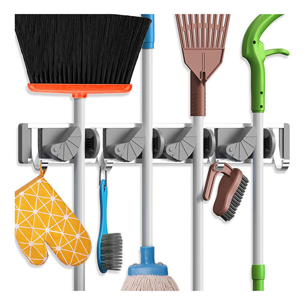 Mop Broom Holder Wall Mount Pantry Organization and Storage 