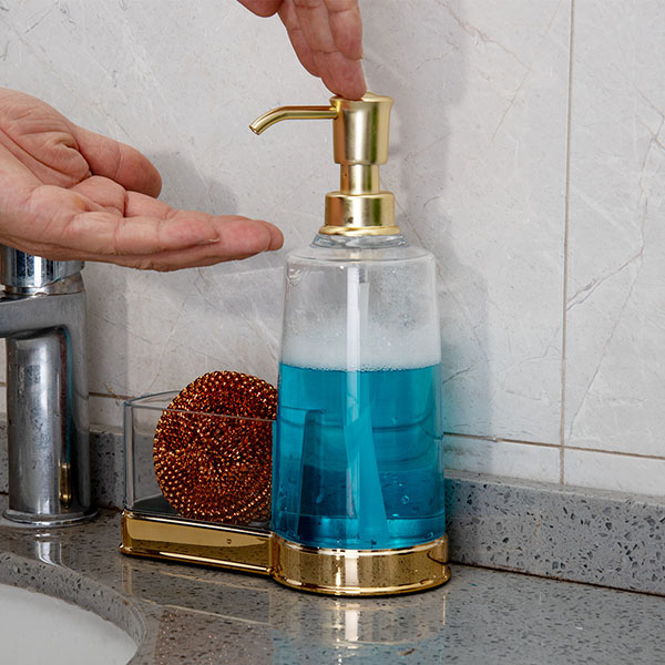 Hand soap dispenser with Sponge organizer