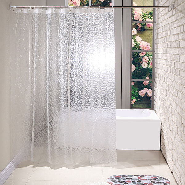 3D Water Cube Clear Bathroom Shower Curtains