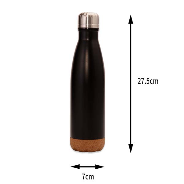 Double Walled Cola Shape Thermos with cork bottom