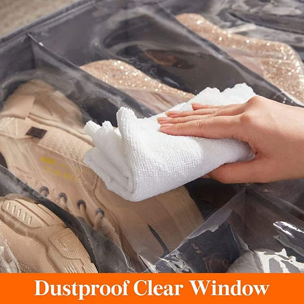 Underbed Shoes Chest of Drawers with Transparent Lid 
