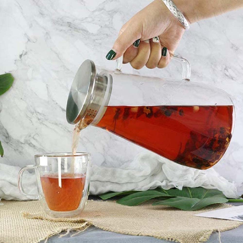 Glass Jug With Lid 2L