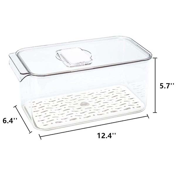 Refrigerator Organizer Bin with Lid