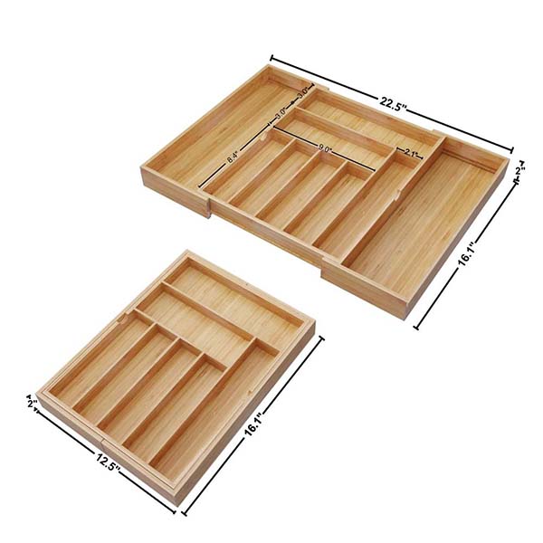 bamboo expandable drawer organizer
