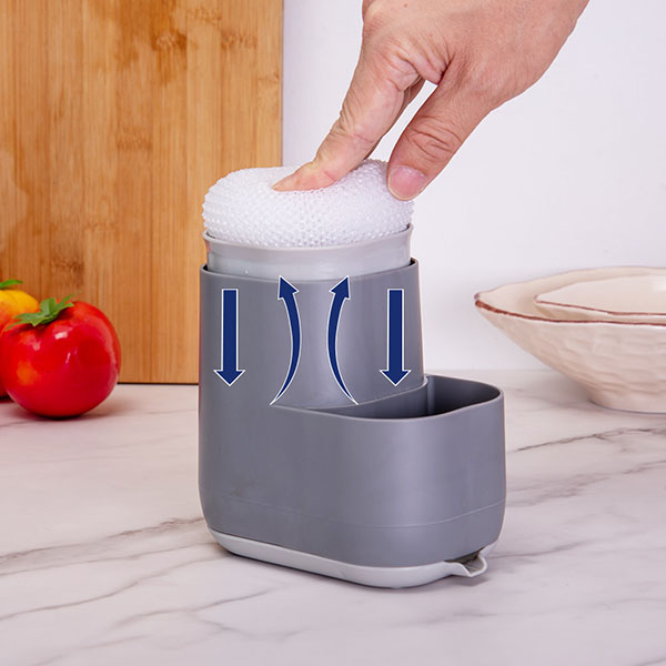 Soap dispenser with sponge holder