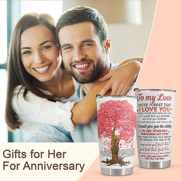 Stainless Steel Love Tree Tumbler 20oz Gift