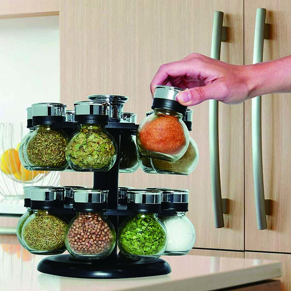 8 Pieces Revolving Plastic Spice Rack 