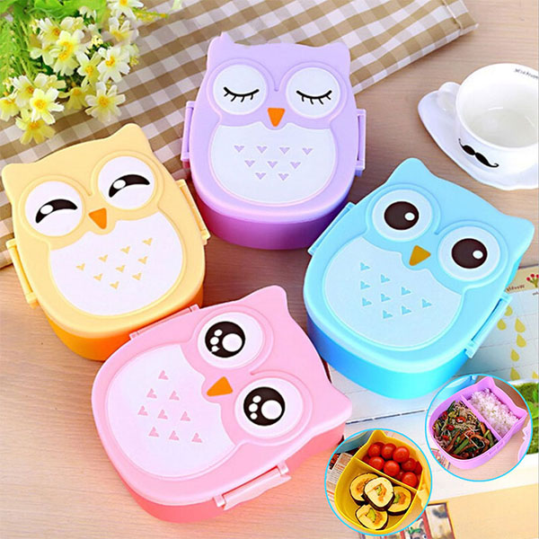 Owl Shape Kids Lunch Box
