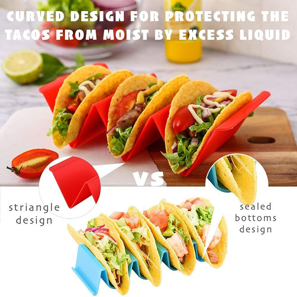 Colorful Taco Holder Stands Set of 6