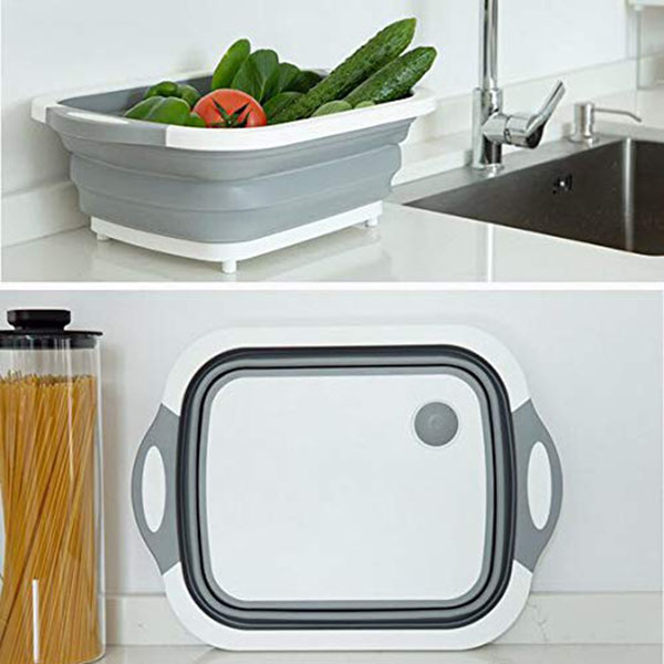 Collapsible Cutting Board with Dish Tub Space Save 