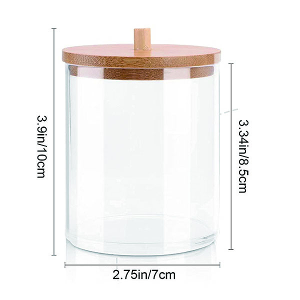 Bamboo lid cosmetics storage box 