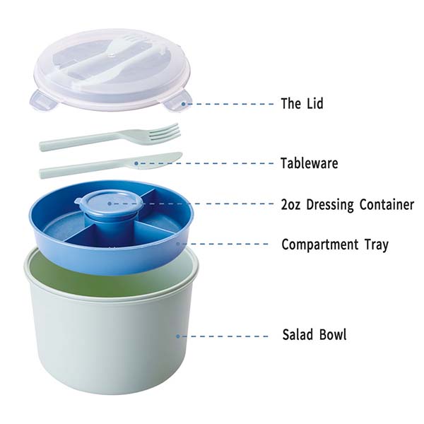 Round  salad box 1.6 liter