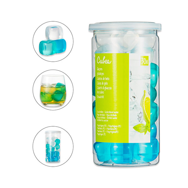 30pcs Plastic Square Reusable Ice Cubes