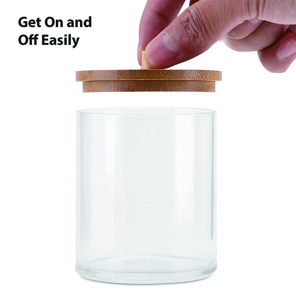Bamboo lid cosmetics storage box 