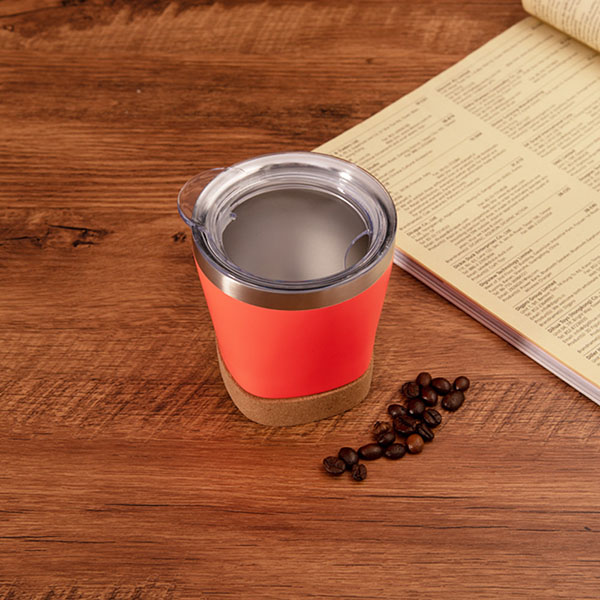 8oz Stainless steel Travel Vacuum Tumbler with Cork Bottom