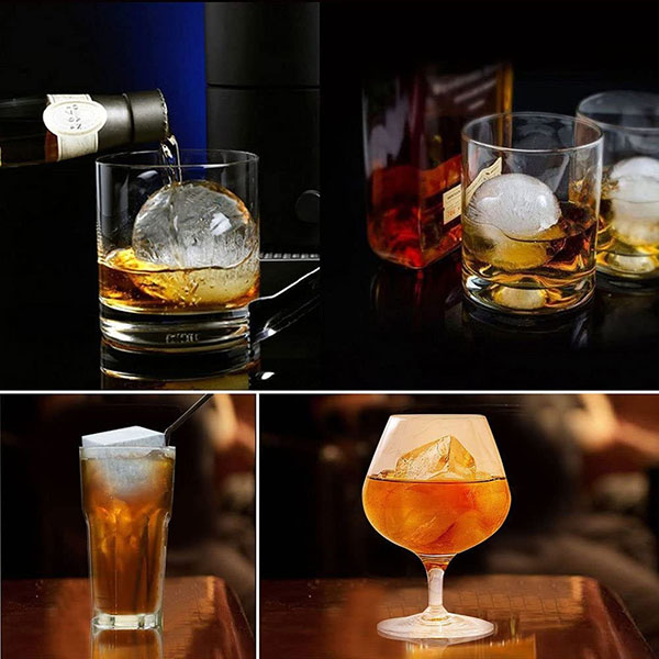 Large Ice Cube Trays Ice Ball Maker with Lids 