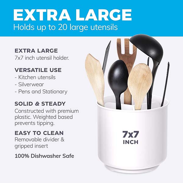 Rotating White Plastic Utensil