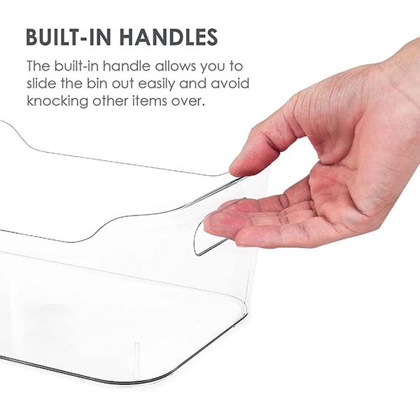 PET Refrigerator Organizer Bins for Kitchen and Cabinet Stor