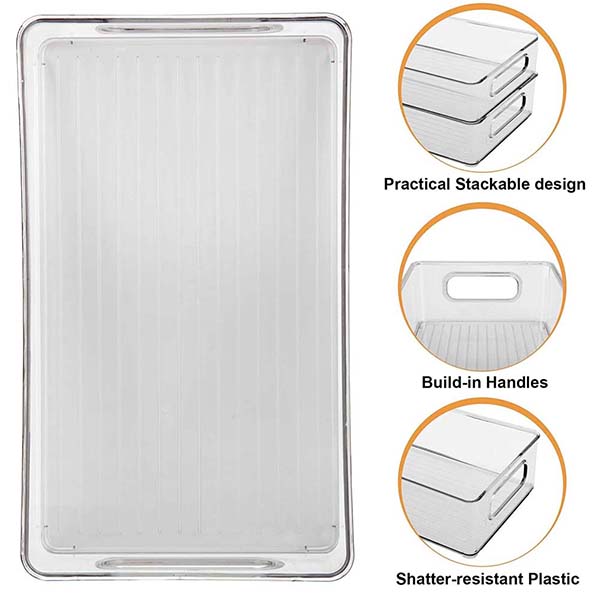 PET Fridge Storage Bins with handle