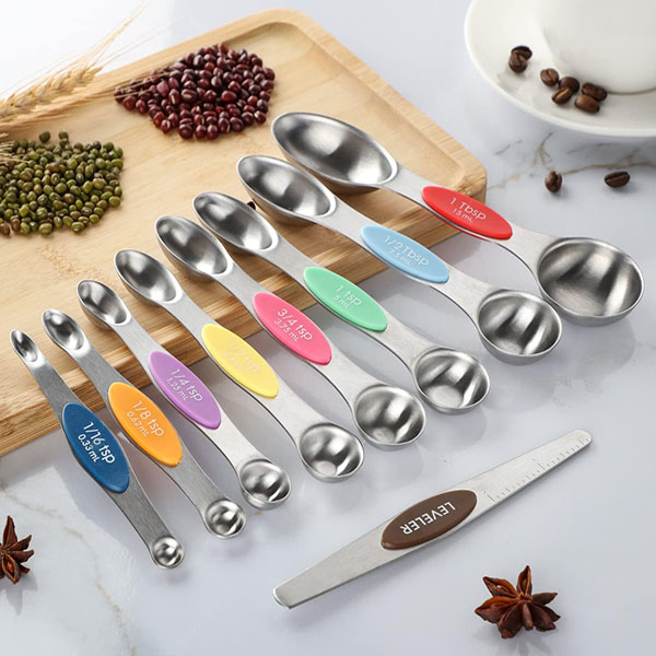 Measuring Spoons Set Stainless Steel Include 8 Double Sided 
