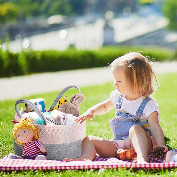 Portable Diaper Storage Basket