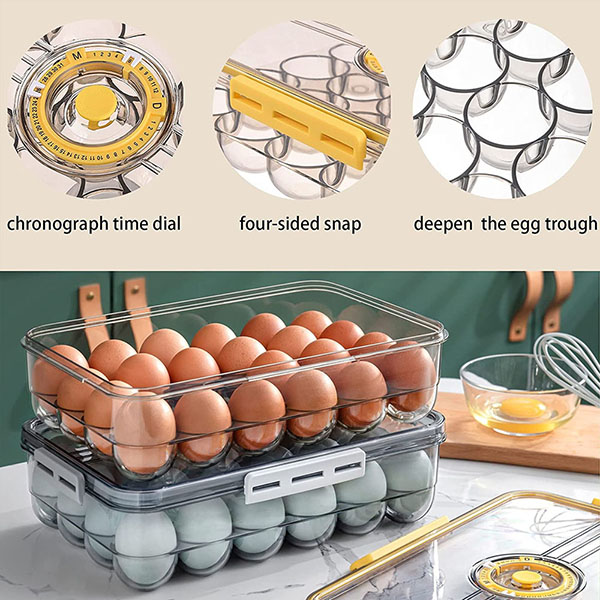 18pcs egg holder with timer