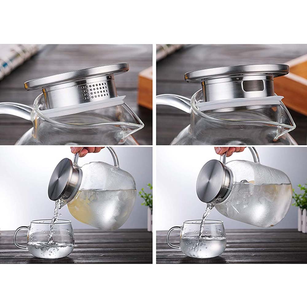2 Liter 68 Ounces Glass Pitcher with lid