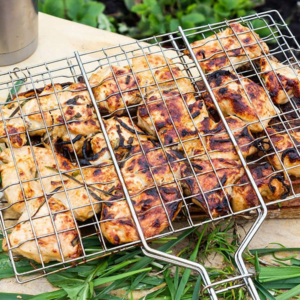 Stainless Steel BBQ Barbecue Grilling Basket