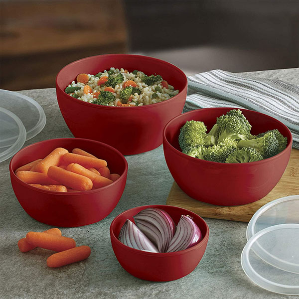 Plastic food storage prep bowls 