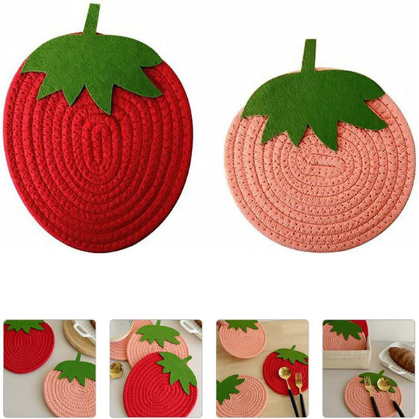Round Placemats Carpet Trim 2pcs
