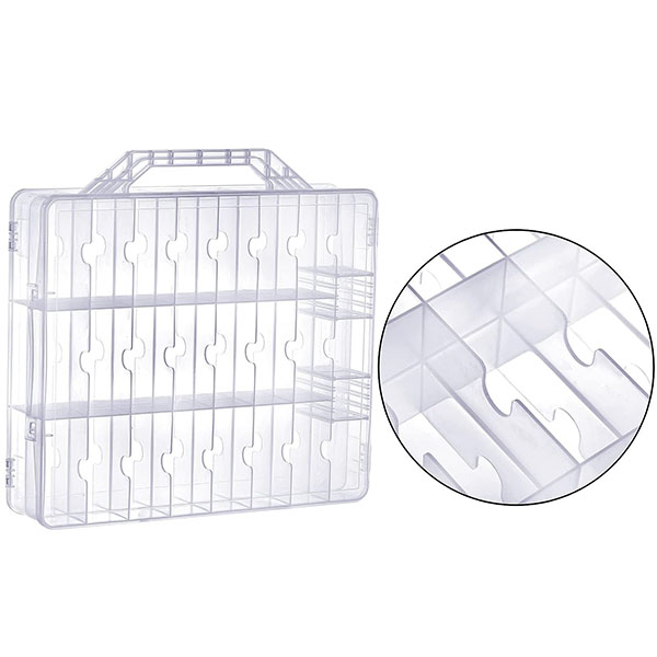 Double Side Universal Clear Nail Polish Organizer Box