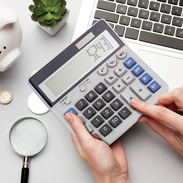 12 Digit Big Button Two Way Power Desk Calculator