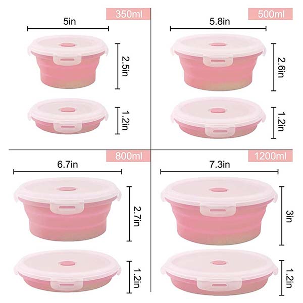 Silicone Collapsible Food Storage Containers