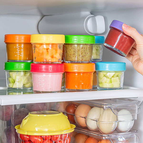 100ml  Glass Baby Food Storage Containers 
