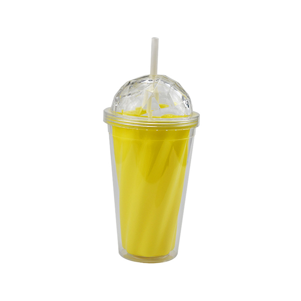 Diamond Crystal Double Wall To Go Cold Cup Tumbler with Stra