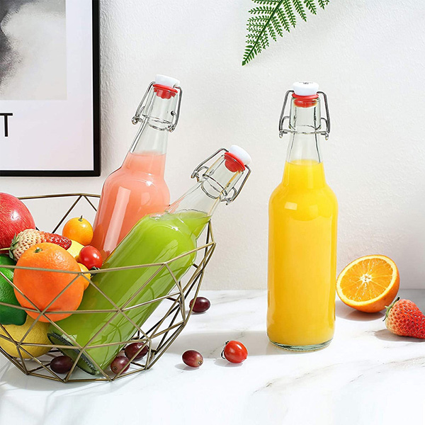 Clear Glass Bottles with Stopper 