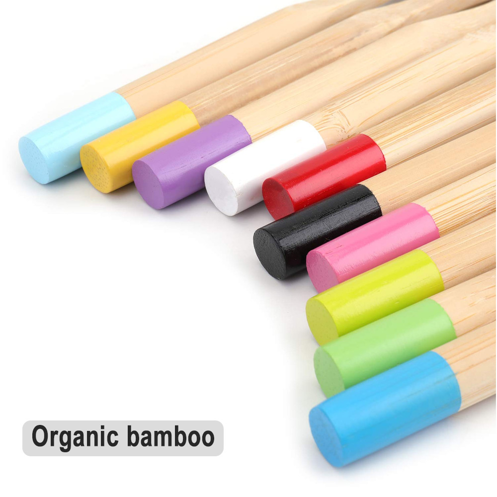 10 Colors Set Kids Bamboo Toothbrush