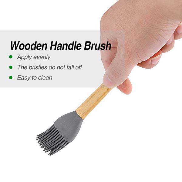 5 Pack Mini Spatulas Scrapers with Bamboo Handle 
