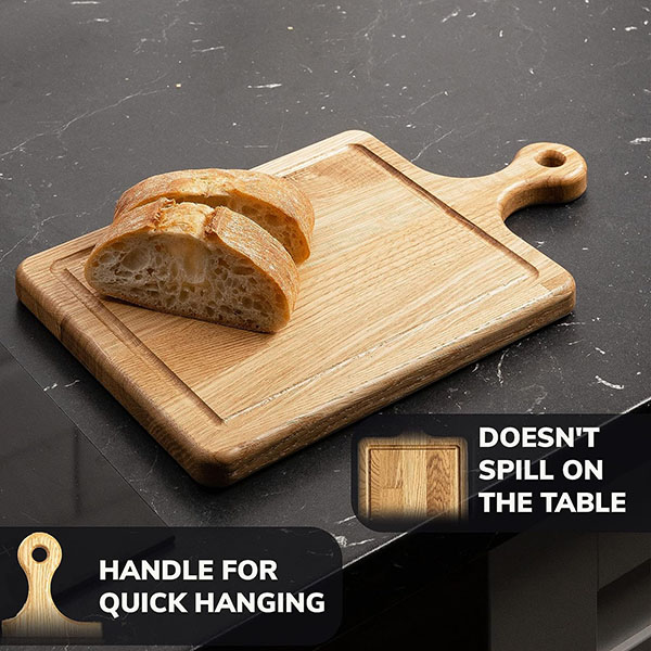 10x8 Inches Small Wood Cutting Board with Handle