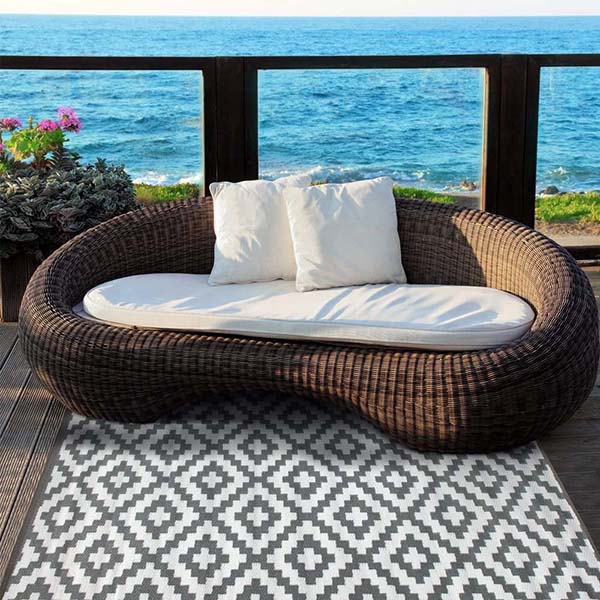  Indoor/Outdoor Reversible Plastic Rug 