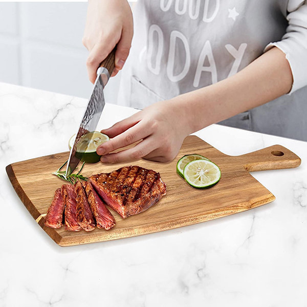  Acacia Wood Cutting Board with Handle